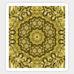 abstract massed wattle mandala Sticker